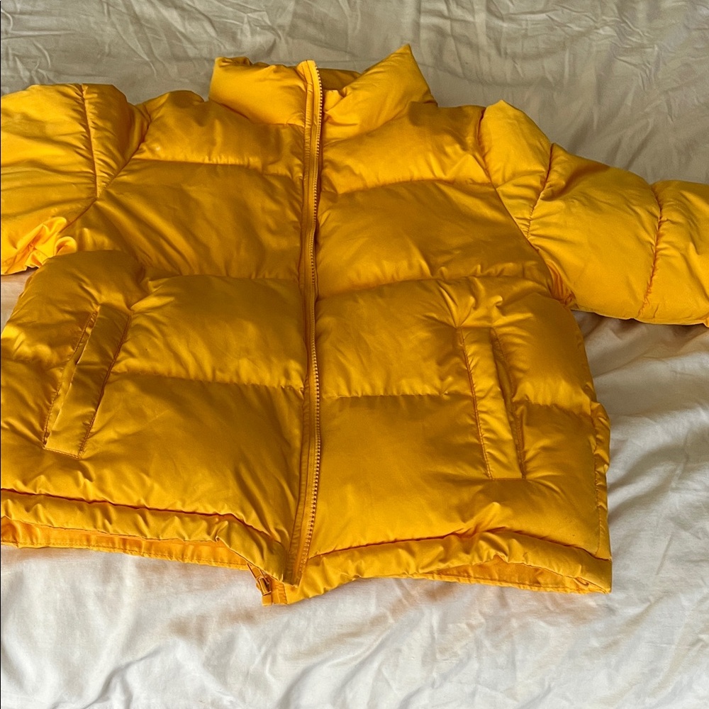 Forever 21 Vibrant Yellow Kids Puffer Jacket
